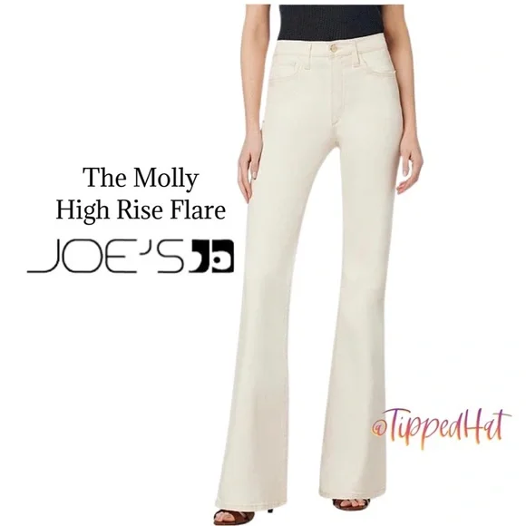 NWT $188 Joe’s Jeans WHITE The Molly high rise flare (bin 46) - Picture 8 of 10